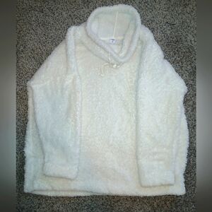 Old Navy Fluffy White Cozy Lounge Pullover Sweater Womens XXL